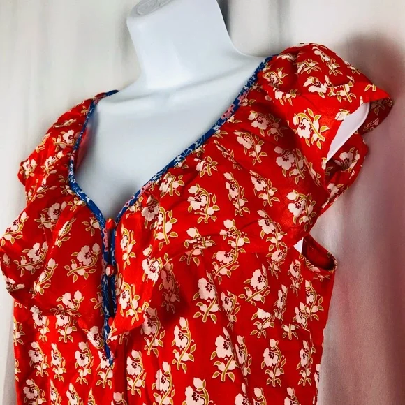 J.Crew Cotton ruffle neckline sleeveless NWT top S - Picture 2 of 14